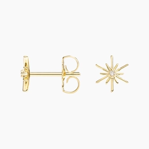 14K Yellow GoldRaya Diamond Earrings (1/6 ct. tw.)