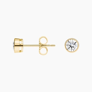 Diamond Bezel Stud Earrings