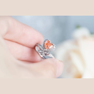 Pink Heart Diamond Ring