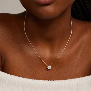 Perfect Solitaire Diamond Pendant