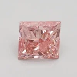 2.65 Ct. Fancy Vivid Pink Princess Lab Created Diamond