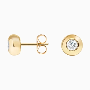 14K Yellow GoldLab Diamond Bubble Stud Earrings (3/8 ct. tw.)