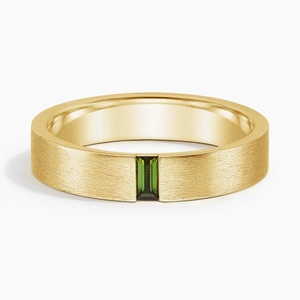 Apollo Green Tourmaline 4.5mm Wedding Ring