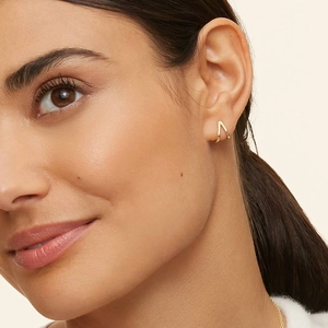 14K Yellow GoldZuri Huggie Earrings