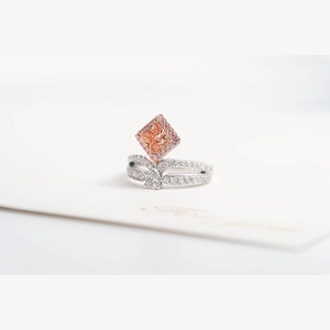 Pink Princess Diamond Ring
