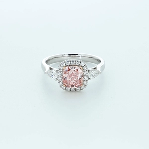 Cushion Pink Diamond Ring