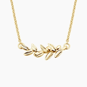 18K Yellow GoldOlive Branch 18 in. Pendant