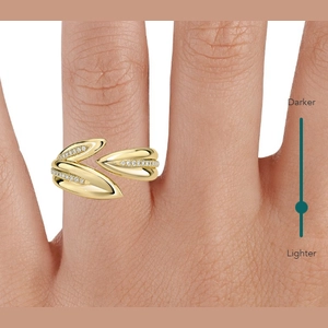 Jane Goodall Olive Branch Lab Diamond Ring (1/8 ct. tw.) in 14K Yellow Gold