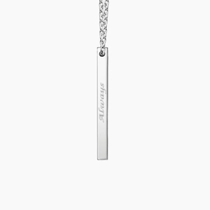 Engravable Vertical Bar Pendant