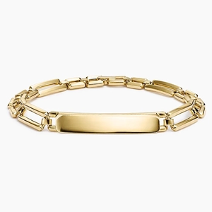 14K Yellow GoldHomme Engravable ID Bracelet