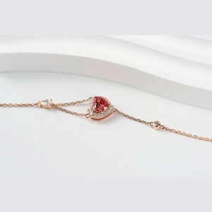 Red Heart Diamond Bracelet