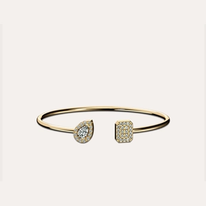 Halo Diamond Bangle