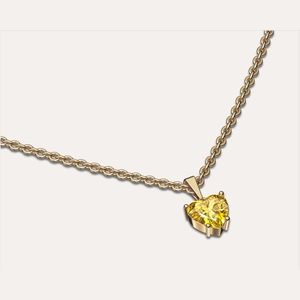 Solitaire Heart Cut Diamond Pendant