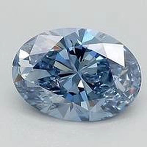 0.95 Ct. Fancy Deep Blue Oval Lab Created Diamond