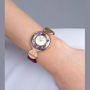 Watch Helena / Alligator Watch Strap - violet