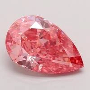 6.18 Ct. Fancy Orangy Red Pear Lab Created Diamond