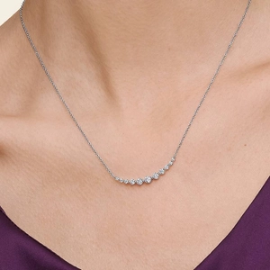 18K White GoldMarseille Lab Diamond Necklace (7/8 ct. tw.)