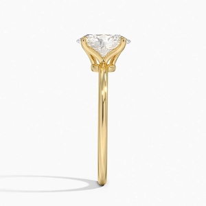 Petite Elodie 1.5mm Solitaire with 1.5ct Oval Certified Natural Diamond