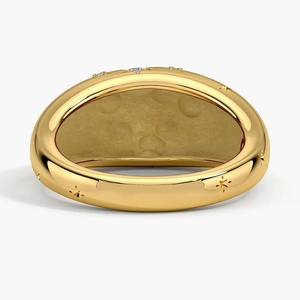 Libra Zodiac Constellation Diamond Dome Ring