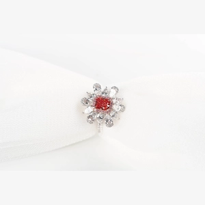 Red Radiant Diamond Ring