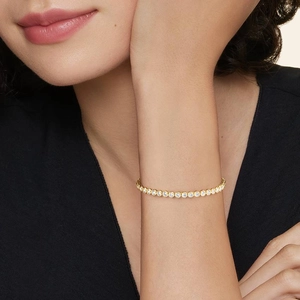 Bezel Lab Diamond Tennis Bracelet