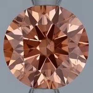 0.97 Ct. Fancy Orange Round Lab Created Diamond