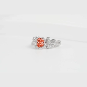 Pink Radiant Diamond Ring