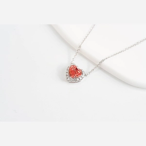 Red Heart Diamond Necklace