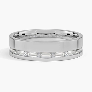 Austin Baguette Lab Diamond 5.5mm Wedding Ring