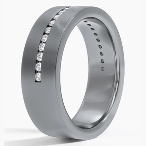 Paxton Diamond 7mm Wedding Ring in Tantalum