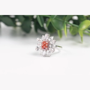 Red Radiant Diamond Ring/Necklace