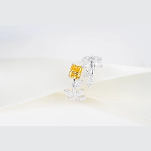 Yellow Radiant Diamond Ring