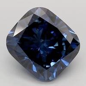 6.11 Ct. Fancy Deep Blue Cushion
