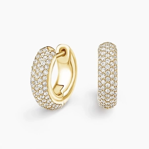 14K Yellow GoldLab Diamond Tube Huggie Earrings (2/3 ct. tw.)