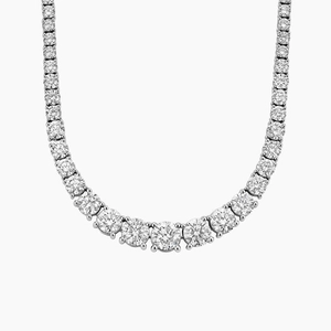 14K White GoldHayworth Lab Diamond Riviere Tennis Necklace (20 ct. tw.)