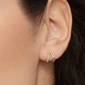 Zuri Diamond Huggie Earrings