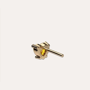 Solitaire Heart Cut Diamond Stud Earring, 0.5ct