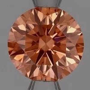 0.96 Ct. Fancy Orange Round Lab Created Diamond