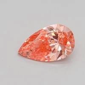 0.57 Ct. Fancy Vivid Pink Pear Lab Created Diamond