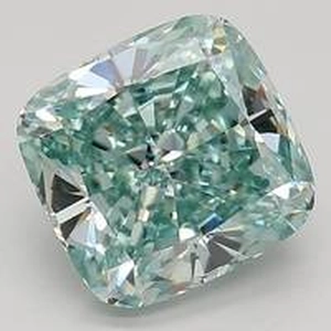 4.13 Ct. Fancy Vivid Green Cushion