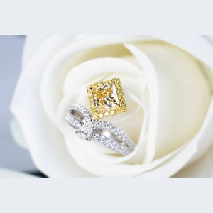 Yellow Princess Diamond Ring