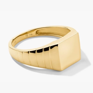 Square Signet Ring 14k Yellow Gold