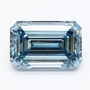 1.37 Ct. Fancy Vivid Blue Emerald Lab Grown Diamond
