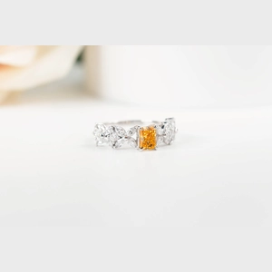 Yellow Radiant Diamond Ring