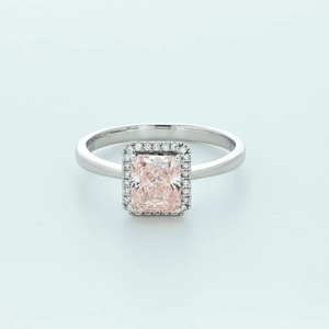 Radiant Pink Diamond Ring