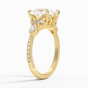 Luxe Nadia Pavé Lab Diamond Engagement Ring