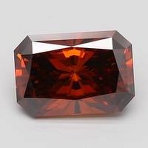 1.22 Ct. Fancy Deep Orangy Brown Radiant Lab Created Diamond