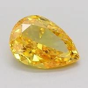 1.4 Ct. Fancy Vivid Yellow Pear Lab Created Diamond