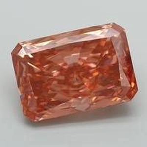 12.16 Ct. Fancy Vivid Orangy Pink Radiant Lab Created Diamond