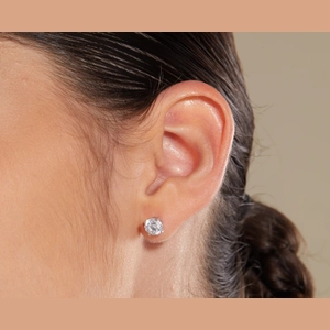 Solitaire Diamond Stud Earring, 1ct